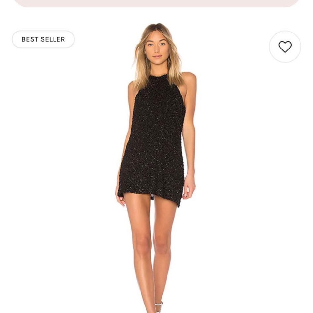 NBD Sparkling Black Mini Dress
